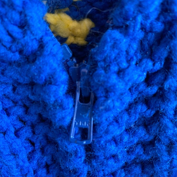 ✨ Vintage Nautical Cowichan Style Zip Sweater – Rare Pattern! Thick & Warm ✨ - Picture 8 of 10